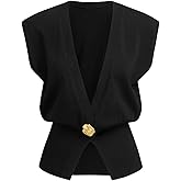 CIDER Womens Sweater Vest Deep V Neck Sleeveless Lightweight Vest Tank Tops Business Casual Trendy Outfits