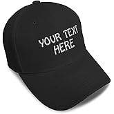 Baseball Cap Custom Personalized Text Dad Hats for Men & Women Strap Closure