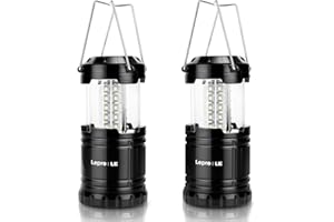 Lepro LED Camping Lanterns Battery Powered, Collapsible, IPX4 Water Resistant, Outdoor Portable Lights for Emergency, Hurricane, Storms and Outages