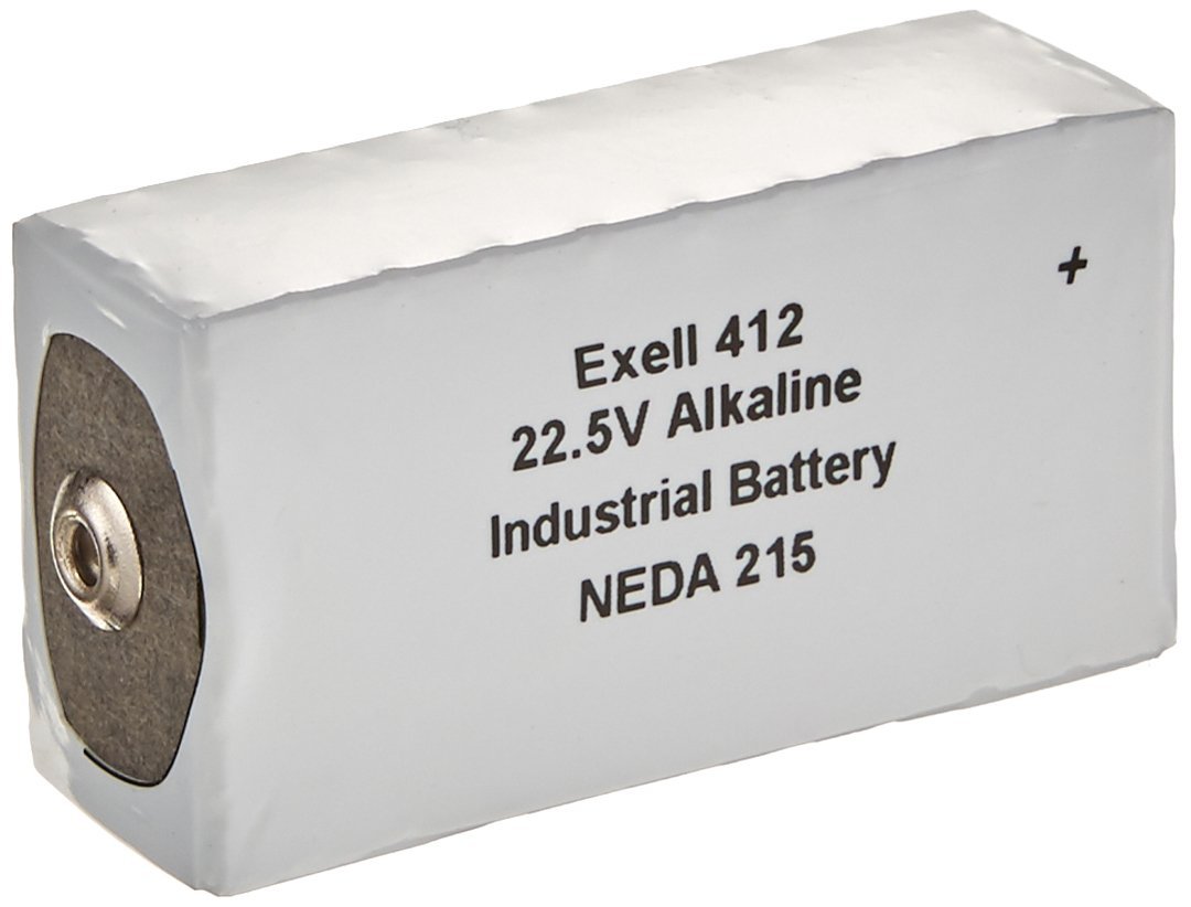 Buy Exell Battery 412A Alkaline 22.5V Battery NEDA 215, 15F20, BLR122, White/Silver Online at
