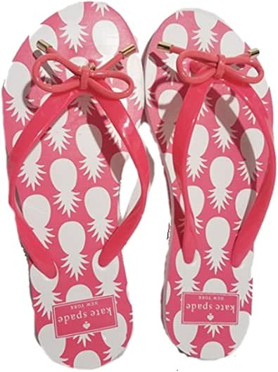 Amazon.com | Kate Spade Nova Watermelon Shiny Rubber Flip Flop, Hawaii Pinapple Print, Size 7 