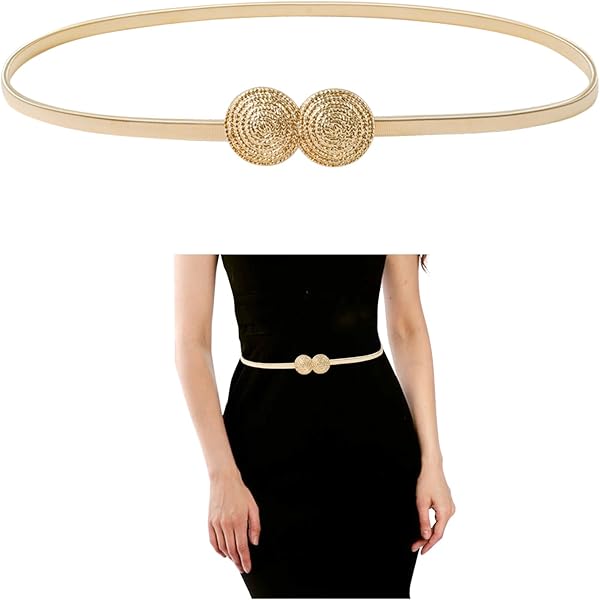Bremorou Gold Waist Chain Belt for Women Dresses - Fancy Skinny Metal Cinch  Belt, Elastic Pendant Chain Belt, Thin Waist Belt, Dress Belt at Amazon  Women's Clothing store