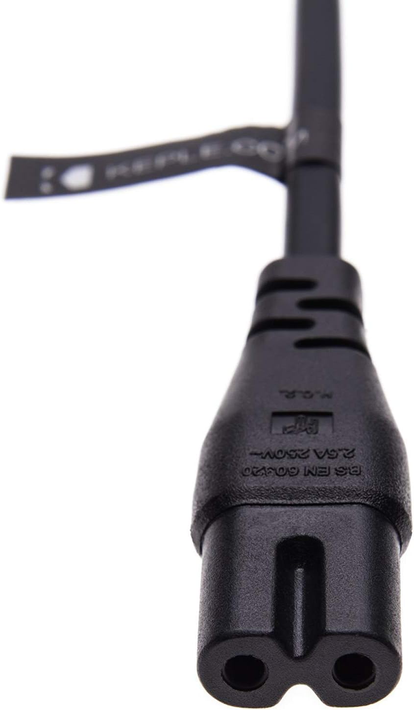 UK Mains Power Lead Cable Replacement Compatible with Canon Pixma MG, HP ENVY Range Printers / 3 Pin Wall Cord to Figure 8 C7 (5m/16ft) - Image 4