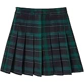 Pleated Mini Skirt High Waisted Tennis Skirts Skorts for Women Girls School Uniform Dress Cheer Skirt with Shorts,2T-4XL