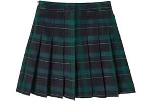 YEWSEA Pleated Mini Skirt High Waisted Tennis Skirts Skorts for Women Girls School Uniform Dress Cheer Skirt with Shorts,2T-4XL