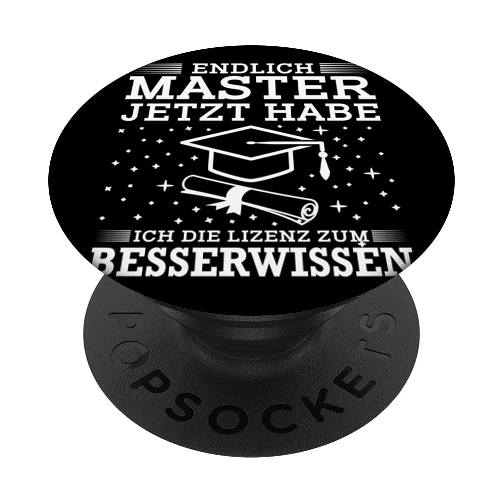 Vintage Master Graduation Gift Licence for Better Knowledge PopSockets Swappable PopGrip