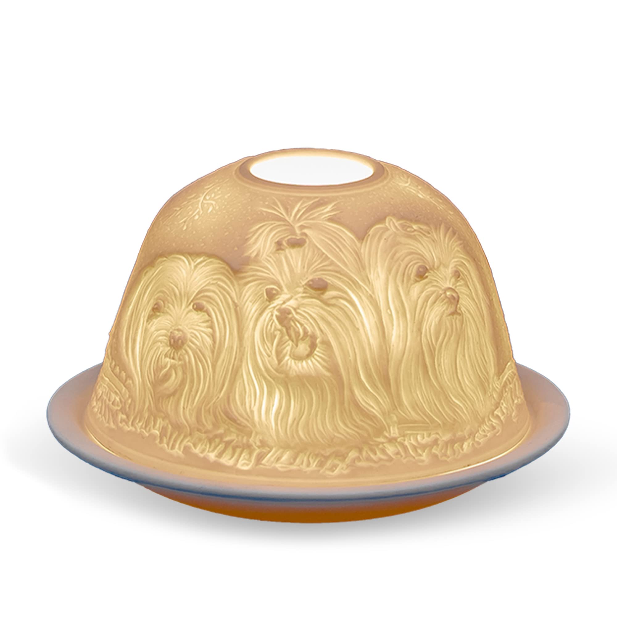 Light-Glow Tealight Candle Holder - Yorkies LD12011, White, Approx. H8 x Ø12cm or H3.2" x Ø4.7"