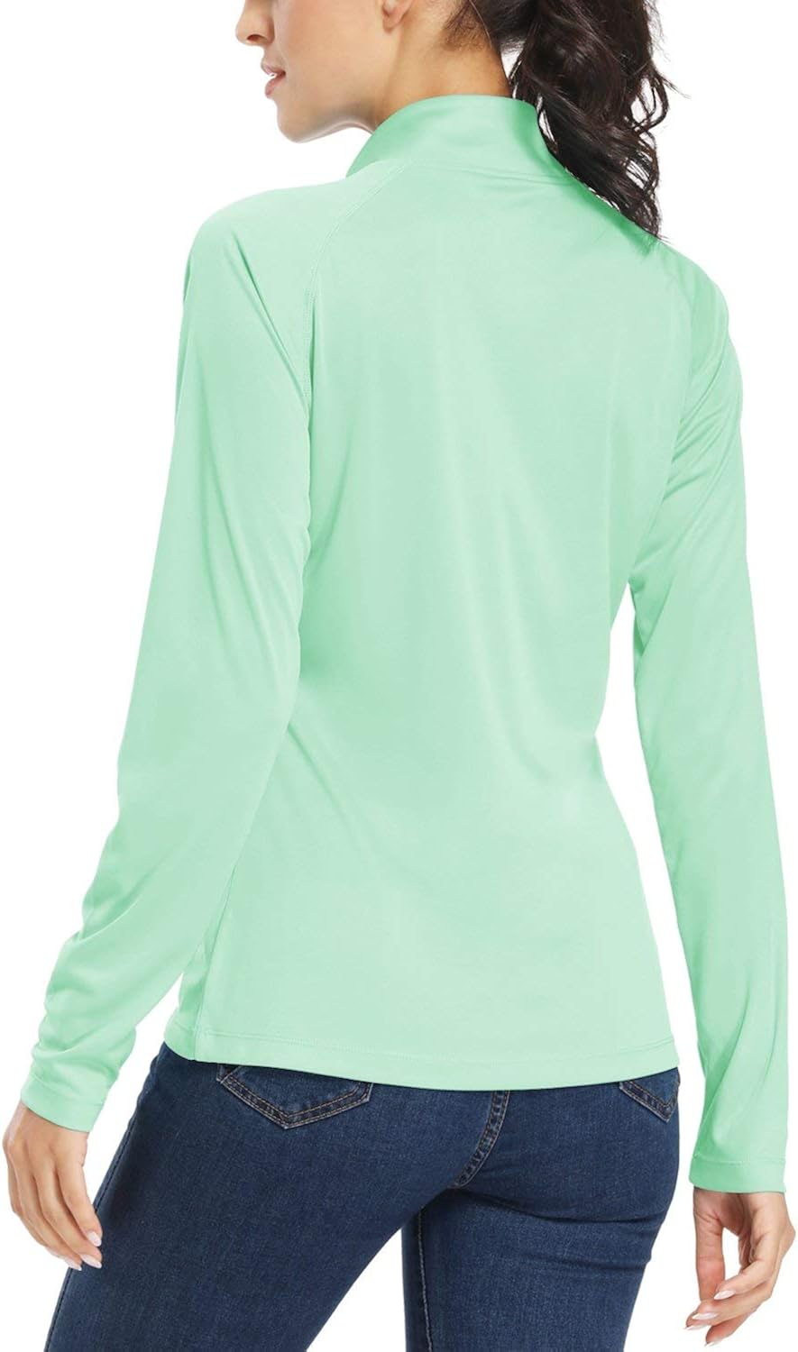 Willit Women's UPF 50+ Sun Protection Shirt Long Sleeve SPF Shirt Golf Running Hiking Tops Half-Zip Lightweight at  Women’s Clothing store
