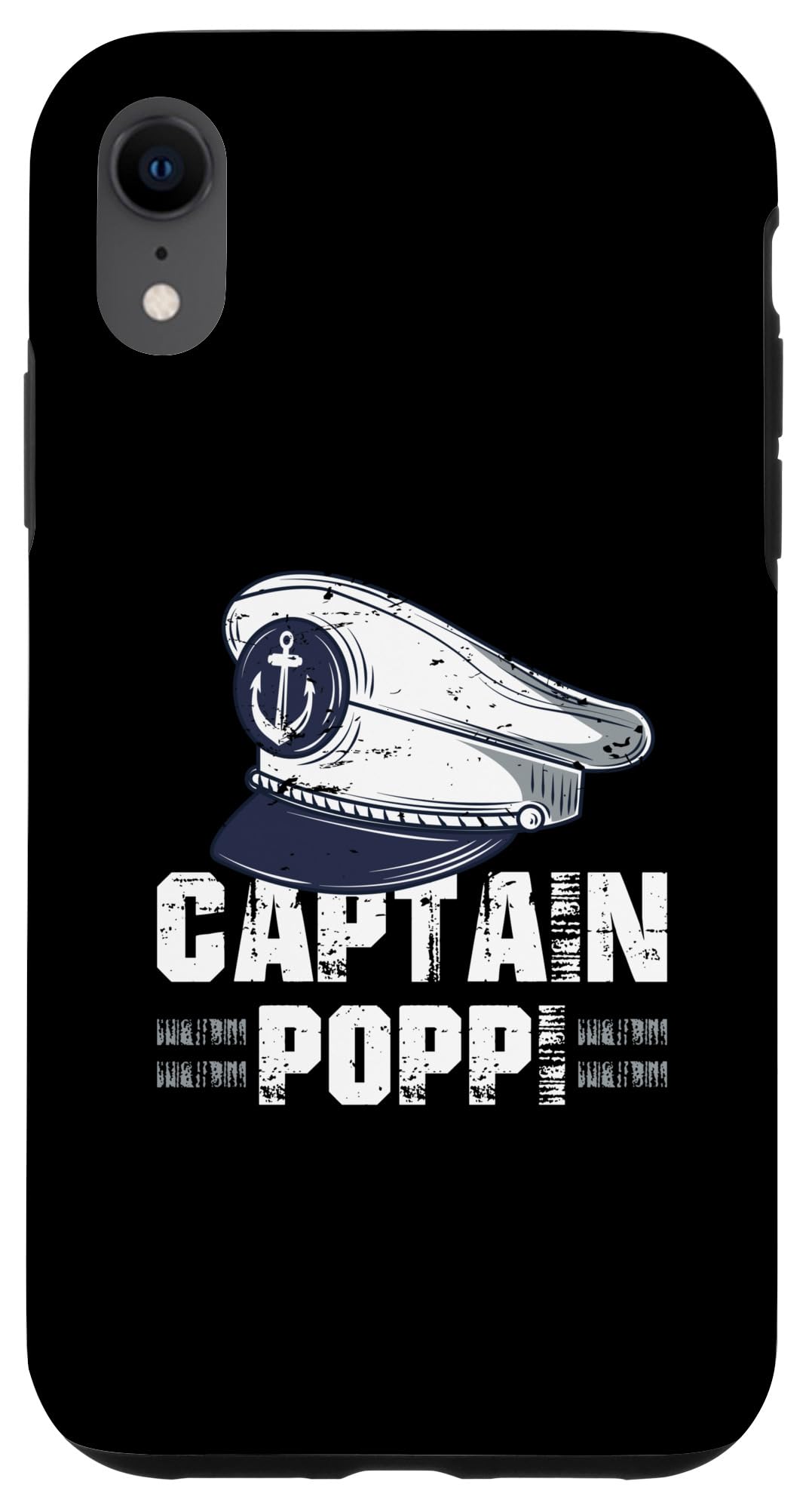 iPhone XR Captain Poppi Sailing Captain Hat Boat Owner Boating Sailer Case