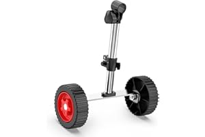 REFFMOV 12-inch Weed Wacker Attachment Wheels for Weed Eater, Adjustable Cordless String Trimmer Auxiliary Wheels, Flexible Angle Weed Cutter Accessory, Tool Pole Dia 26-28mm Adjustable Support Wheel Only
