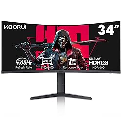 KOORUI 34-inch Ultrawide Curved WQHD 3440×1440