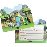 20PCS Video Game Birthday Invitations - Ideal Party Supplies for Boys and Girls - Perfect for Game-themed Birthday Parties!