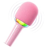 Joomie Kids Karaoke Microphone Ages 3-10, Wireless Bluetooth Mic &amp; Speaker | 5 voice-changing modes, echo effect, rechargeable USB-C battery, RGB disco lights, Great Birthday Gift for Girls &amp; Boys