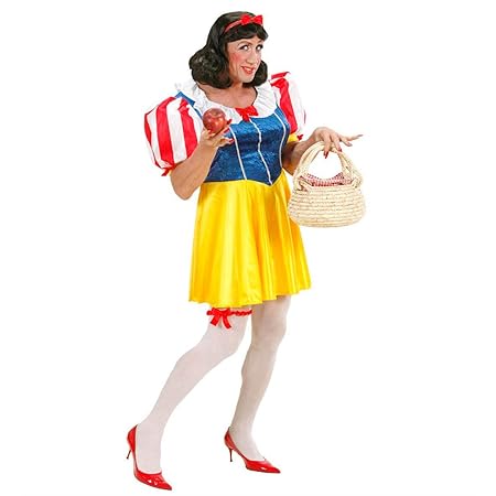 Schneewittchen Kostüm Herren Prinzessin Männer Kleid Prinzessinnen Herrenkostüm Fasching Witziges Prinzessinkleid Faschingskostüm JGA Party Junggesellenabschied Schneewittchenkostüm Karnevalskostüm Travestie Drag Queen Mottoparty Verkleidung Karneval Kostüme