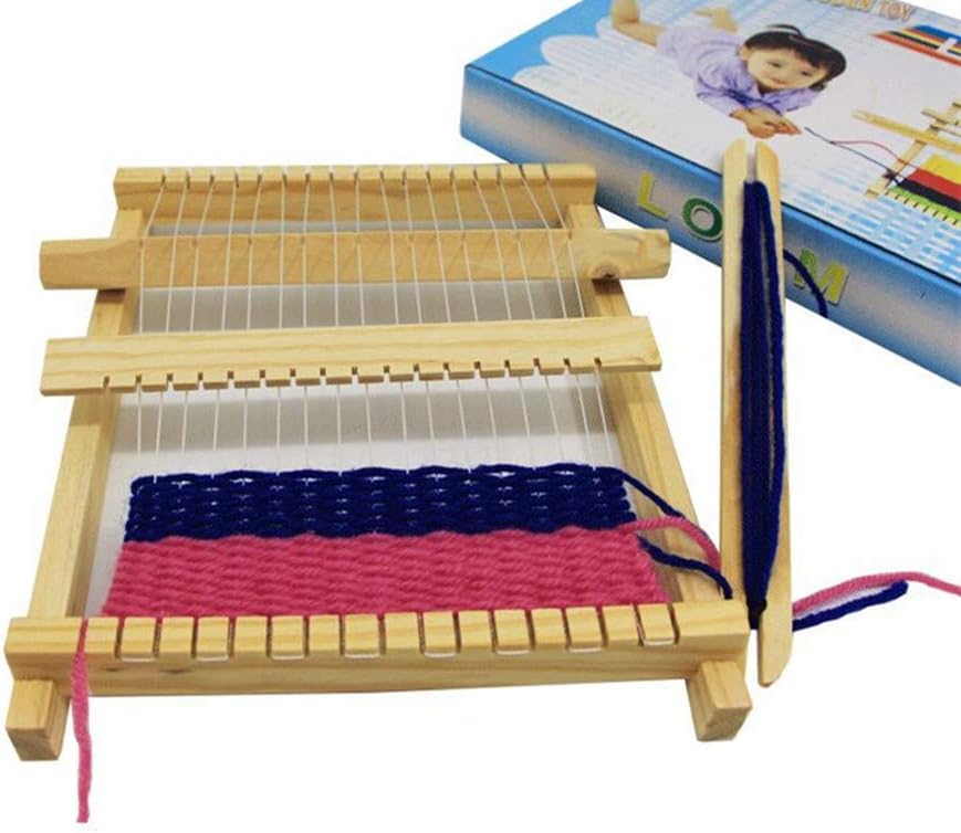 Chonor Wooden Weaving Loom for Kids, Complete MultiCraft Weaving Kits Craft Toy Set Wooden