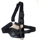 Universal 1911 Shoulder Holster for Men, Right Hand Chest Pistol Holster with Extra Storage Pouch, Adjustable Harness for Hiking, Hunting,Running