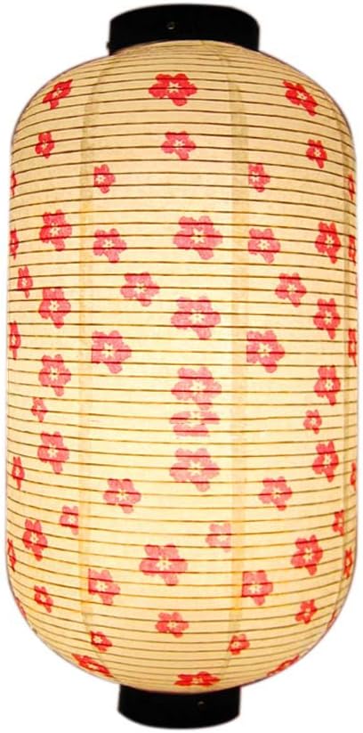 Amazon Co Jp 和風提灯手作りの花柄ランプシェードぶら下げ装飾ホームレストラン ホーム キッチン