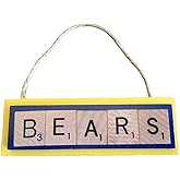 BEARS University of California Golden Bears Cal Christmas Ornament Letters Tiles