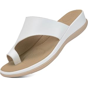 GUNEYE Women Pinch Toe Wedge Sandals Arch Support Slide Sandal | Comfortable Breathable Non Slip Dressy Slides Casual Slip On