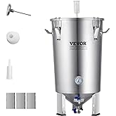 VEVOR Fermentation tank 8 Gallon Stainless Steel Beer Brew Fermentor Brew Bucket Fermentor for Home Brewing with Conical Base Brewing Equipment