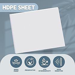 Sasylvia 1 Pcs HDPE Sheet 1/2" Thick, 24'' x