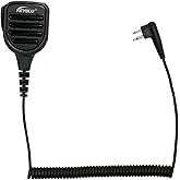 KEYBLU CP200D Waterproof Shoulder Speaker Mic 2 Pin Radio Microphone with 3.5mm Audio Jack Compatible with Motorola CP200 CLS1410 CLS1110 RDM2070D Walkie Talkie(for Motorola, Black with 3.5 mm Jack)