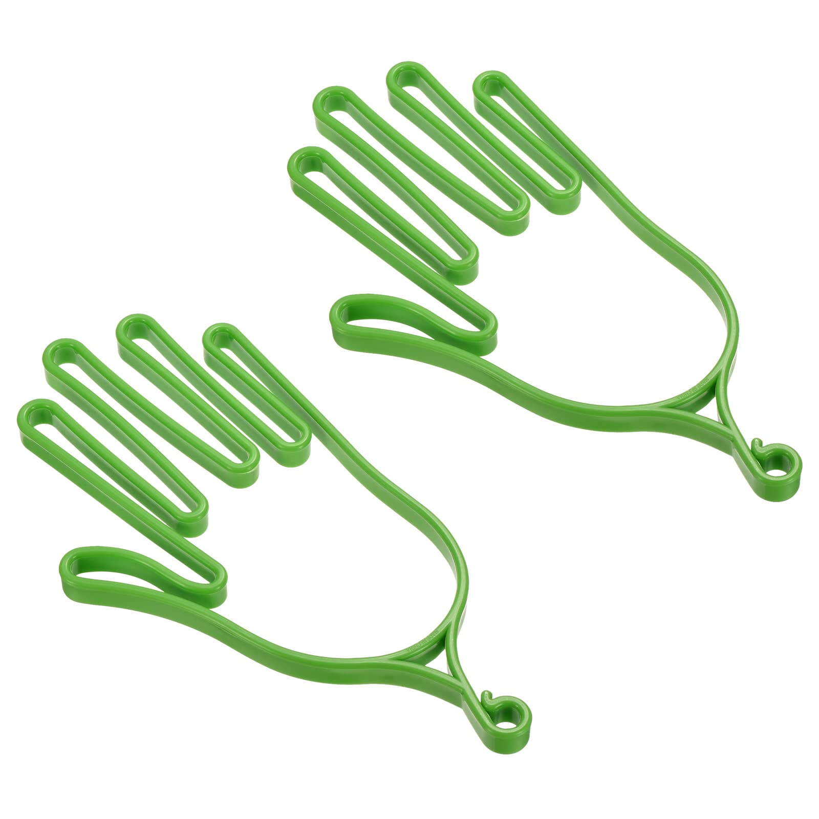 PATIKIL Golf Gloves Stretcher, 2 Pack Plastic Keeper Support Rack Holder Dryer Hanger Frame for Sports Gloves Maintenance, Green