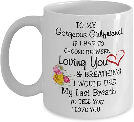to my gorgeous girlfriend mug