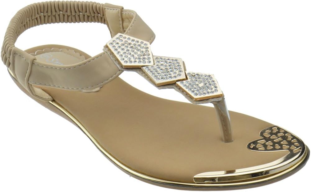 rhinestone thong sandals