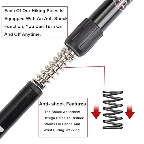 Aihoye Trekking Poles, Collapsible Lightweight Shock-Absorbent