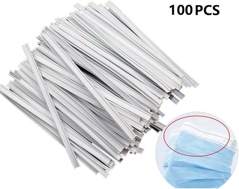 10cm Double Core Plastic Strip Straps, Nose Bridge Strip for Face DIY Making Accessories Crafts Handmade Crafting Making Nose Bridge Clip (100pcs)