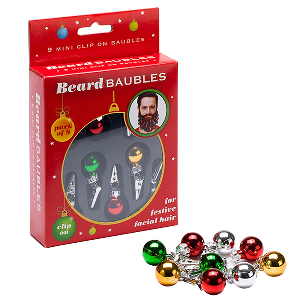 Diabolical Gifts DP0951 Beard Baubles, Multi, 1PACK - Funny Secret Santa Gifts for Men