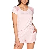 bebe Womens Pajamas Set - Shirt and Lounge Pajama Shorts Sleepwear Set