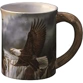Wild Wings Bald Eagle Sculpted Mug by Rosemary Millette, Brown, 4-1/2" high