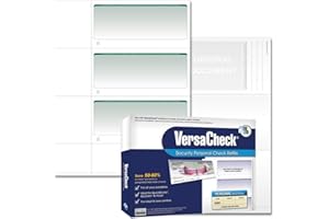 VersaCheck Secure Checks - 750 Blank Business or Personal Wallet Checks - Green Graduated - 250 Sheets Form #3001-3 Per Sheet