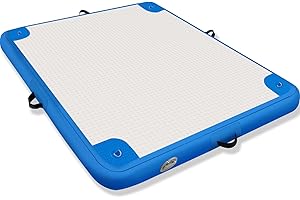 GZKYYLEGS Inflatable Lake Float for Adults, Multi-Person Inflatable Swim Deck with None-Slip Surface, Swimming Water Platform, Floating Island - Dock - Raft for Pool & Beach, Lake, River Fun