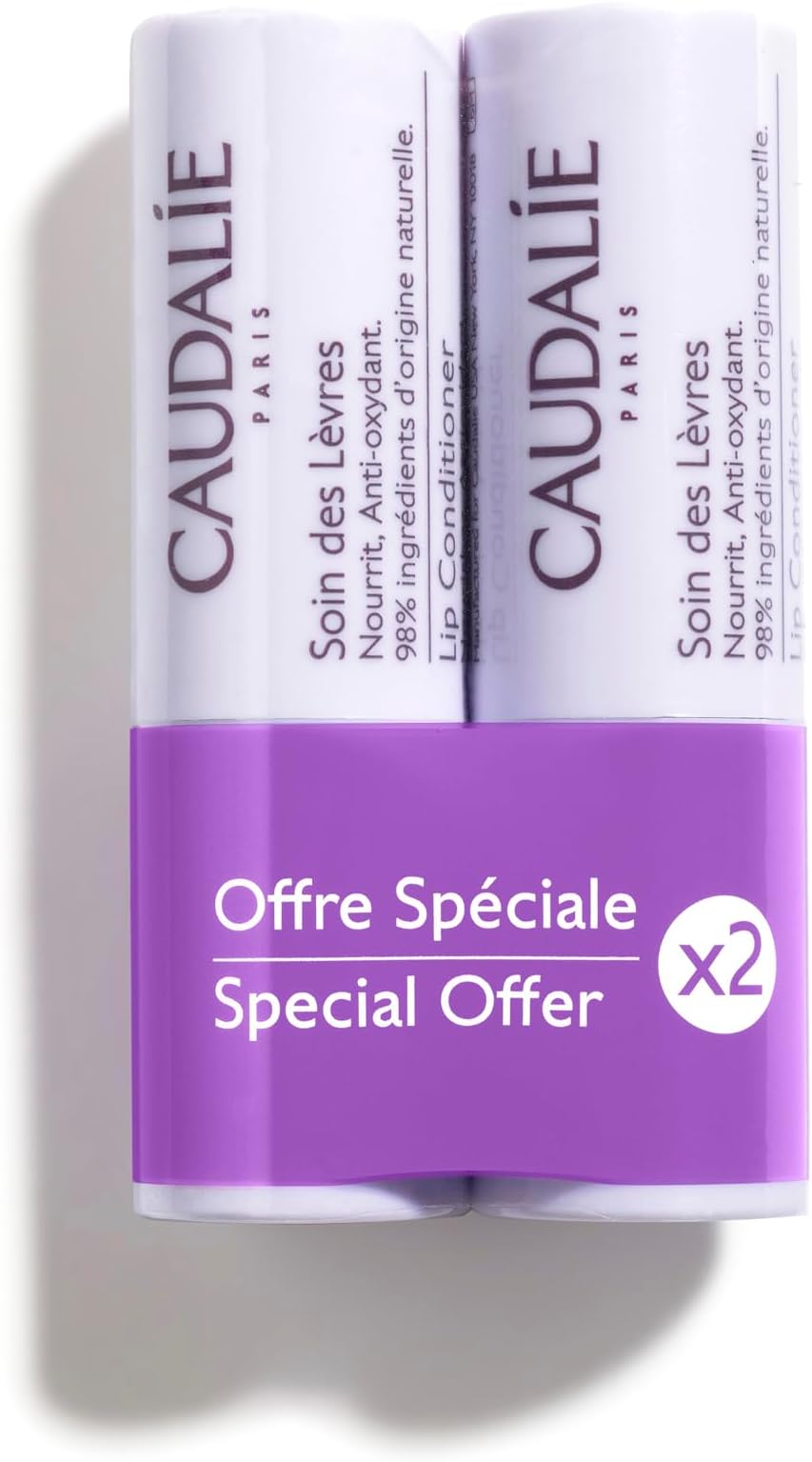Caudalie Vinotherapist Lip Care 2 x 4.5g Nourishing Soothing 98% Natural