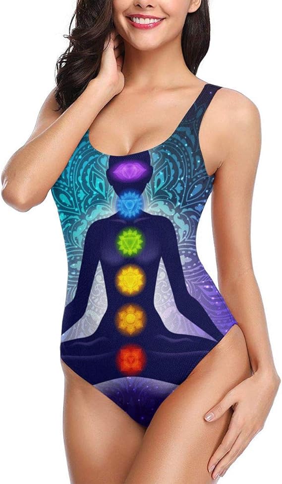 Amazon Co Jp ヨガマンダラ座りポーズ女性用ワンピース水着ローカラー水着 Clothing Accessories