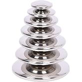 tickit Sensory Reflective Silver Buttons, Set of 7 | Mirrored Disks for Babies and Toddlers, Sensory Stacking Stones, Playroom and Nursery D&eacute;cor