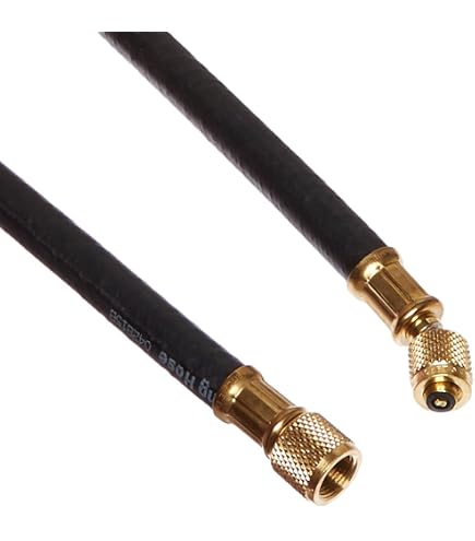 Yellow Jacket 21072 72-Inch Charging & Vacuum Hose For HVAC – 1/4" Female, 800 PSI, Made In USA
