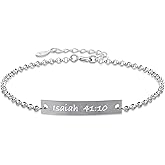 ALiLuYa Isaiah 41 10 Bracelet for Women, 925 Sterling Silver Christian Strength Jewelry, Meaningful Gift for Her