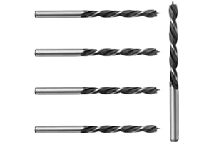 Bivethoi 5pcs 7mm Brad Point Drill Bits for Woodworking, High Carbon Steel Drilling Tool, Metric Drill Bits for Softwood Hardwood Plywood Acrylic Plastic