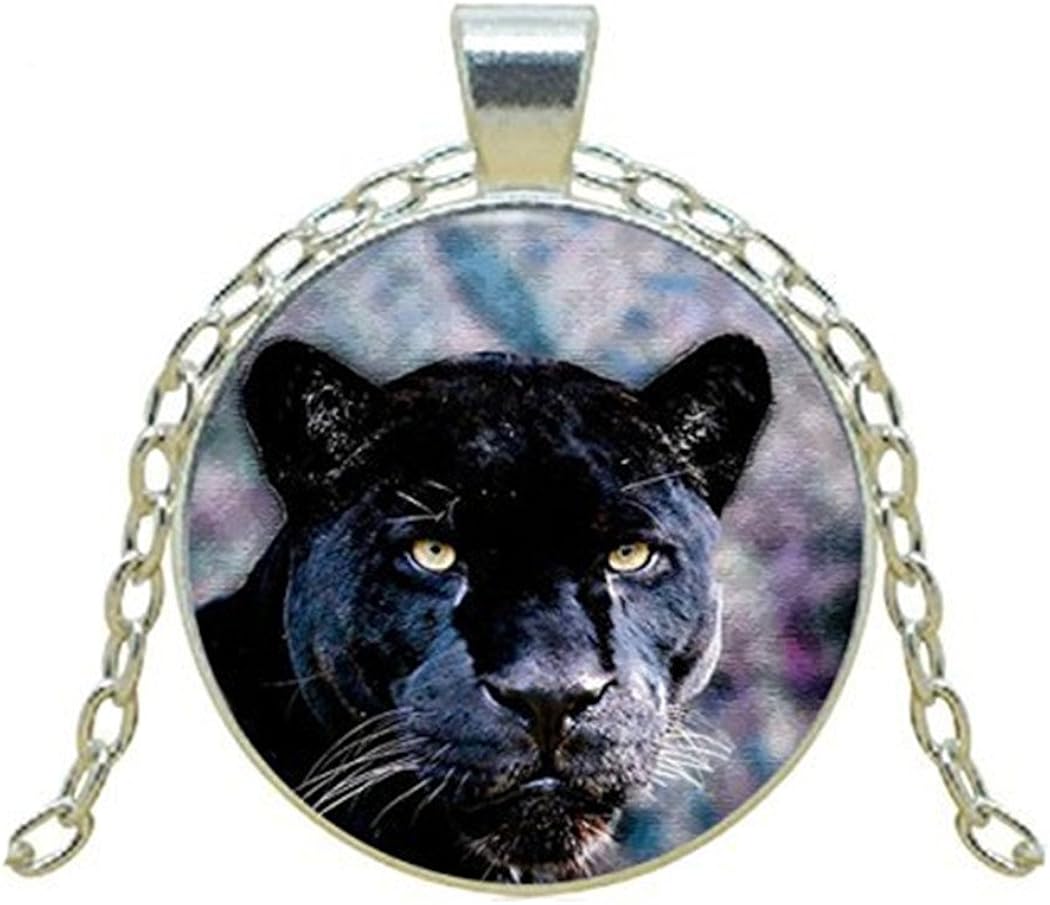 CUZSTX1OM1 Fashion Black Panther Pendant Necklace Vintage