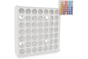 Anmboor Acrylic Paint Organizer 49 Holes Craft Paint Storage for Apple Barrel, Folkart 2oz Craft Paints