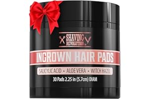 Viking Revolution Ingrown Hair Pads - Remover AHA Treatment for Bikini Area Exfoliator After Shave Women with Aloe Vera, Witch Hazel and Salicylic Acid (30 Pads)