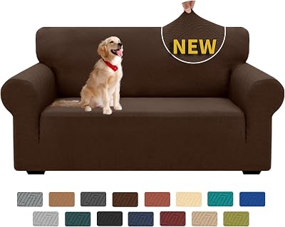 XINEAGE 2 Seater Sofa Cover Jacquard Stretch Slipcover Non Slip Washable