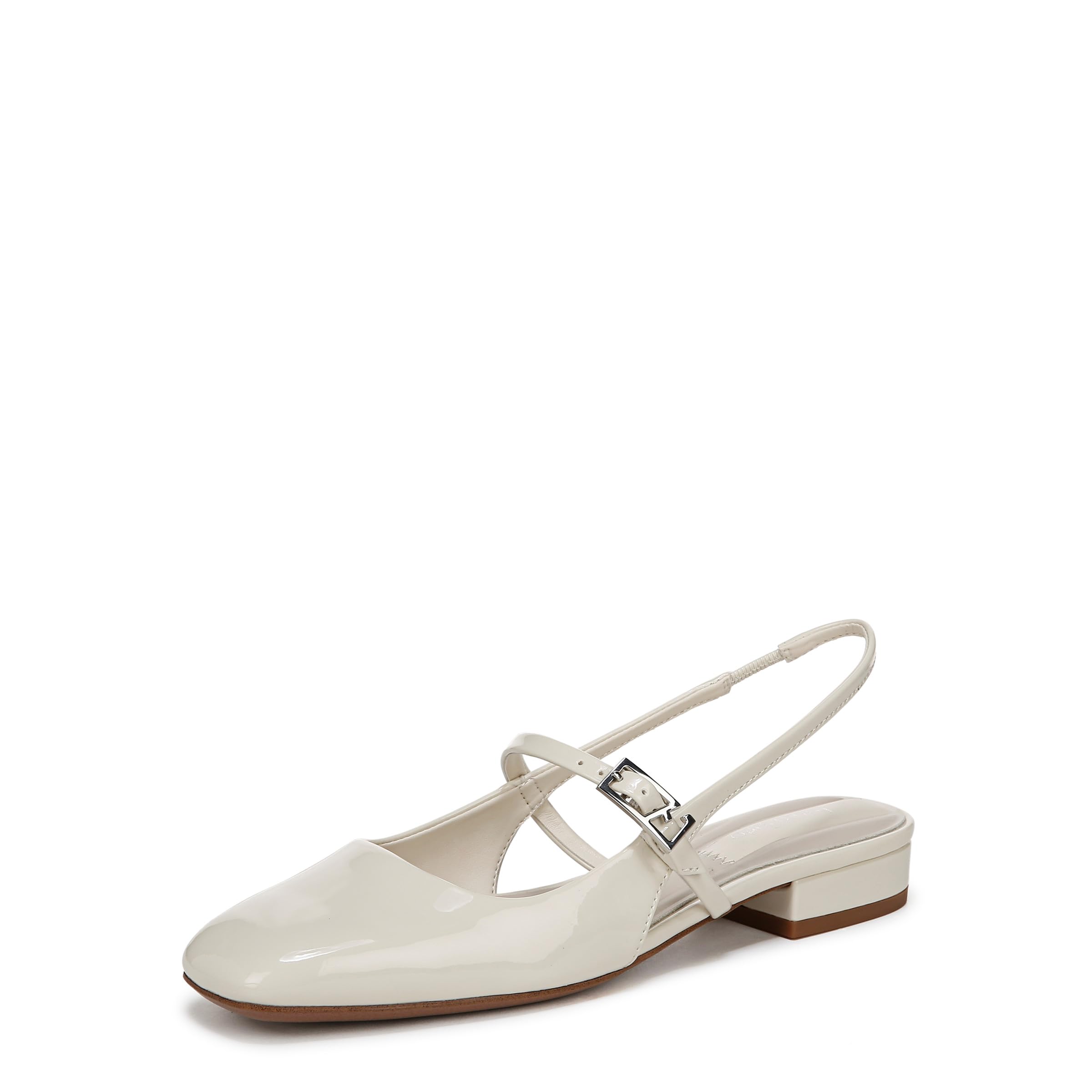 Franco Sarto Womens Destin Ballet Flat Pearl White Patent 7 M