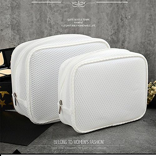 TSA Approved Travel Toiletry Bag - 2 Pcs with Zipper Travel Luggage Pouch Carry On Clear Airport Airline Compliant Bag Travel Cosmetic Makeup Bags, COSCOD 3-1-1 Carry On Airport Compliant Bag.