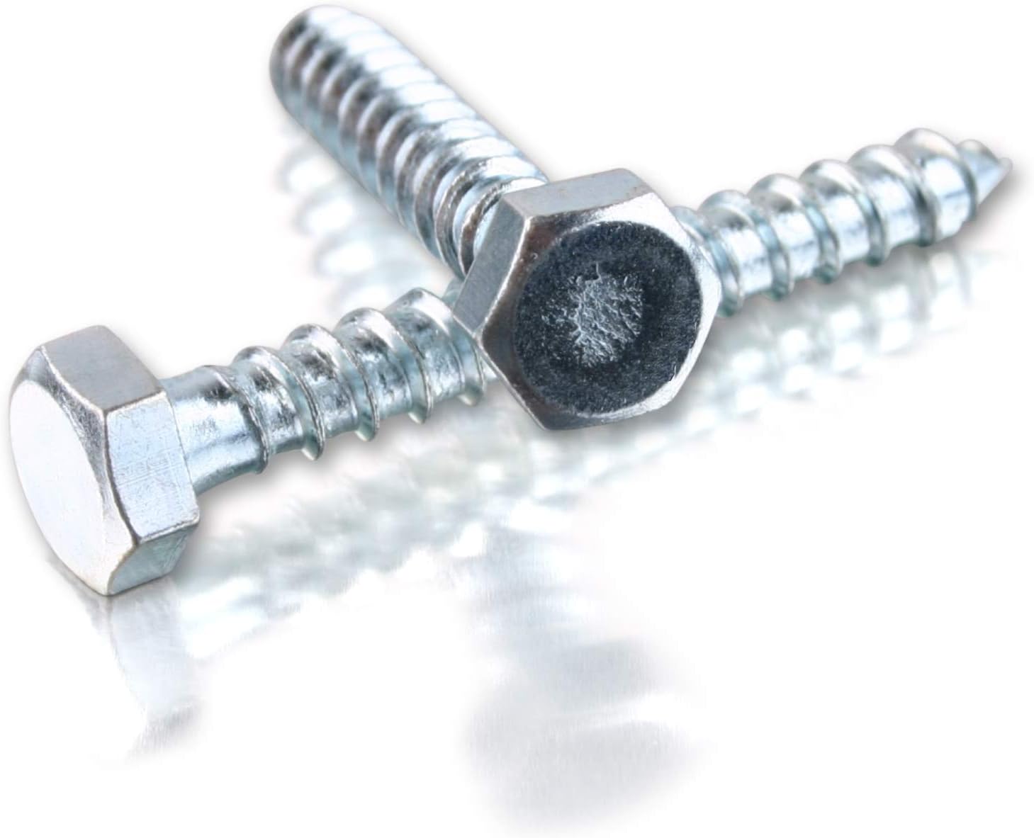 50 Stück M10 x 140 mm Sechskant Holzschrauben DIN 571 verzinkt ...