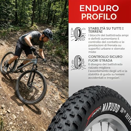 Fincci Bici Copertoni MTB 29 x 2.1 - Set di Nero Pneumatici Pieghevoli 29" con Protezione Antiforatura 1 mm e 2 Camere d'aria 52-622 - Imballaggio Gomme 29" per Gravel & Mountain & E bike